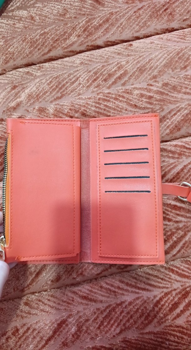 turuncu Tokalı Kadın El Cüzdanı - Görsel 4