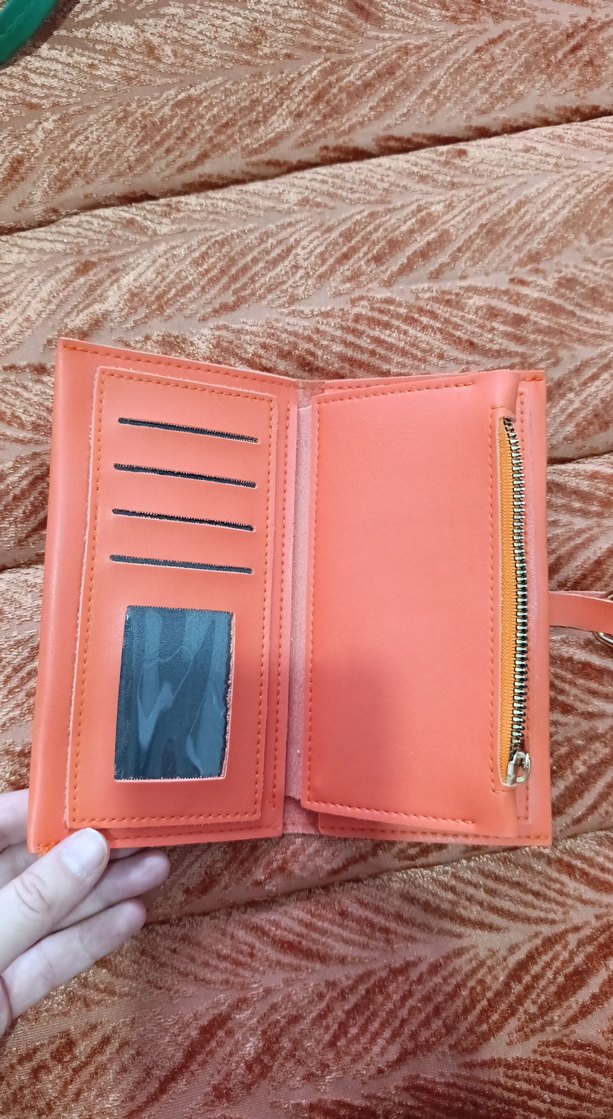 turuncu Tokalı Kadın El Cüzdanı - Görsel 3