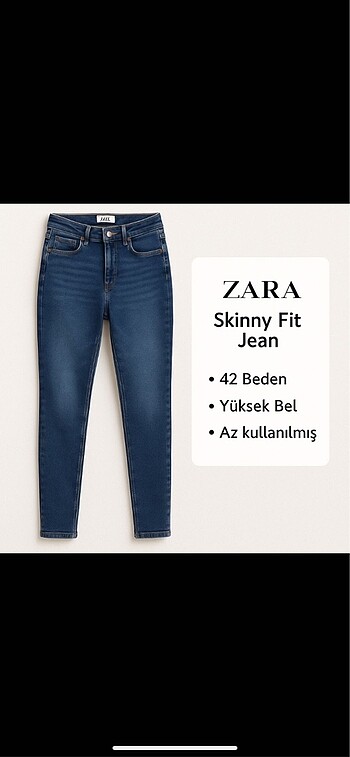 ZARA Skinny Fit Jean-42 beden