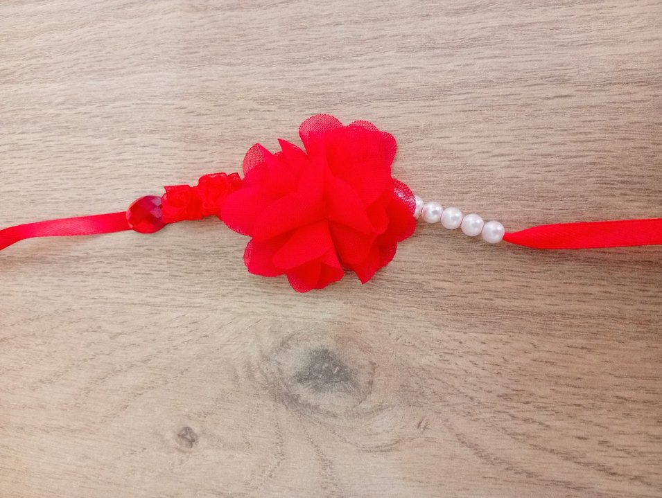 Kırmızı çiçekli kına bileklik  - Görsel 2
