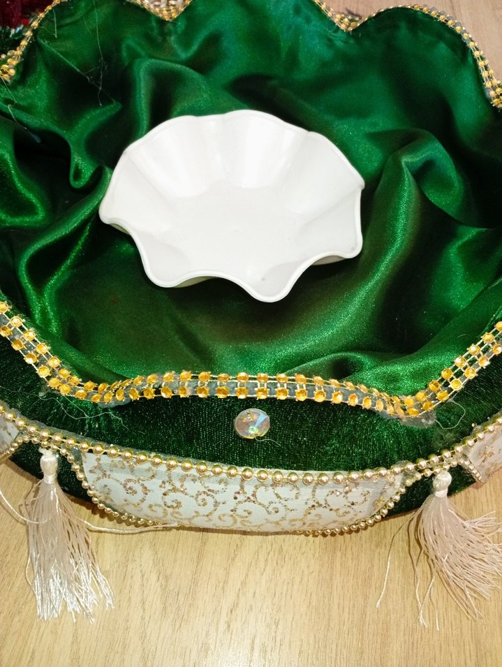 Boncuk İşlemeli Yeşil Kına Sepeti - Görsel 2