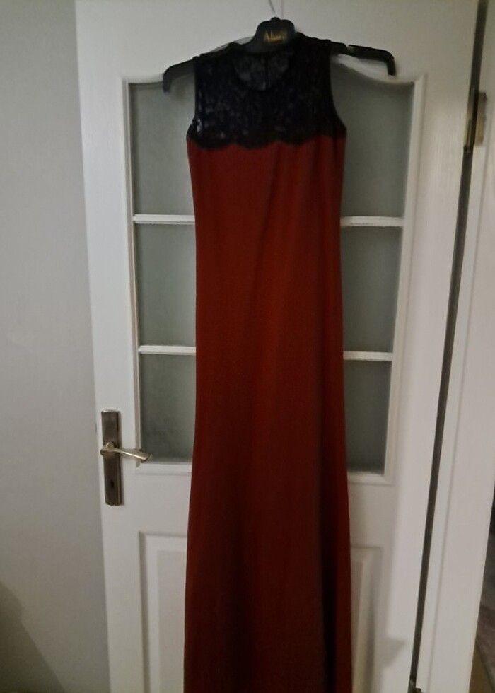 Bordo balık abiye - Görsel 3