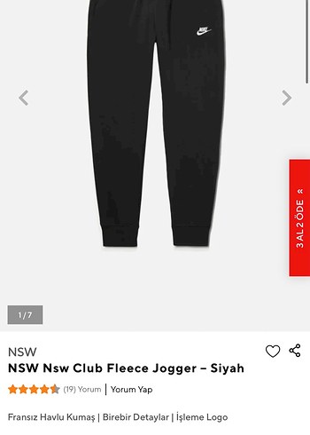 NSW Siyah Erkek Çocuk Jogger Eşofman