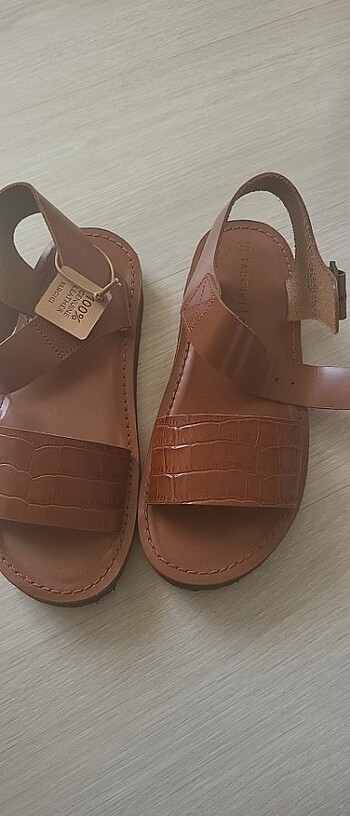 Yargıcı Yargici Hakiki Deri Kroko Sandalet