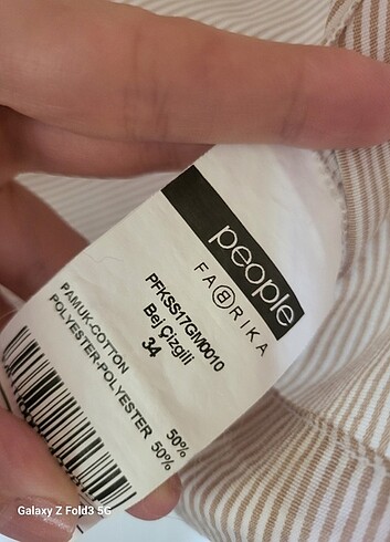 s Beden ten rengi Renk Fabrika People Bej Çizgili Bluz