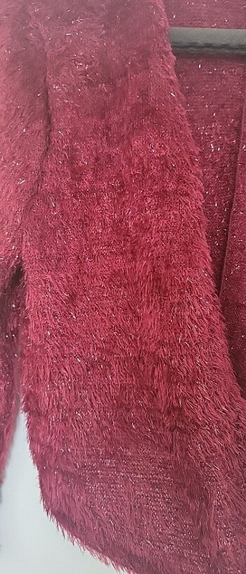 s Beden Mango Bordo Parıltılı Hirka