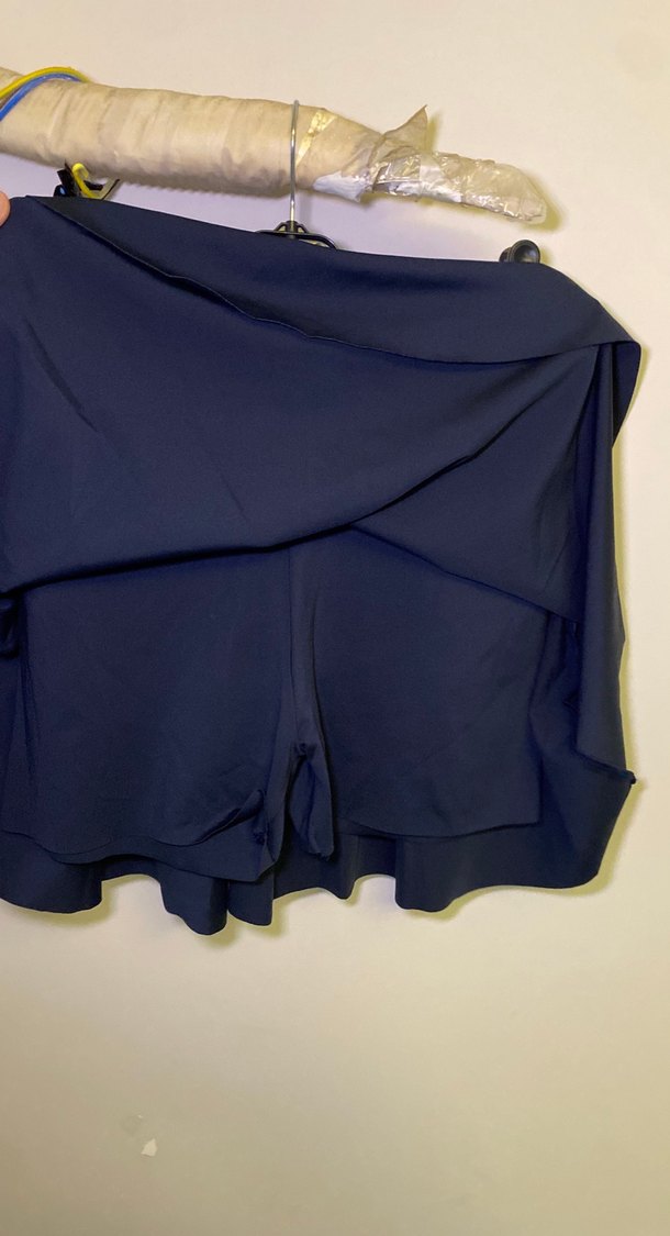 Kadın Lacivert Mini Pilili Etek - Görsel 3