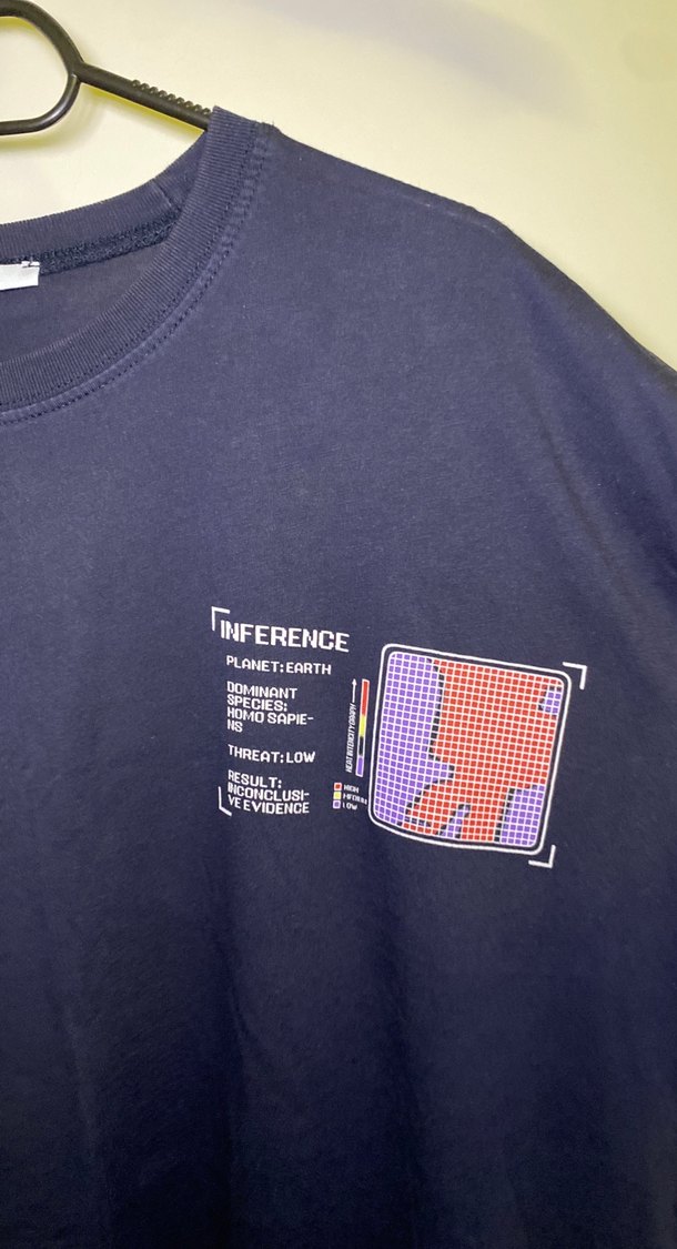 Lacivert Baskılı Oversize Tişört - Görsel 3