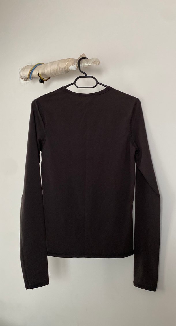 Kahverengi Zata Bluz - Görsel 3