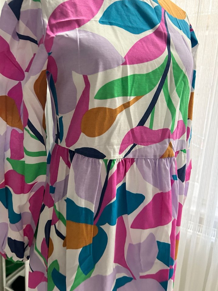 Çiçek Desenli Uzun Bohem Elbise - Görsel 4