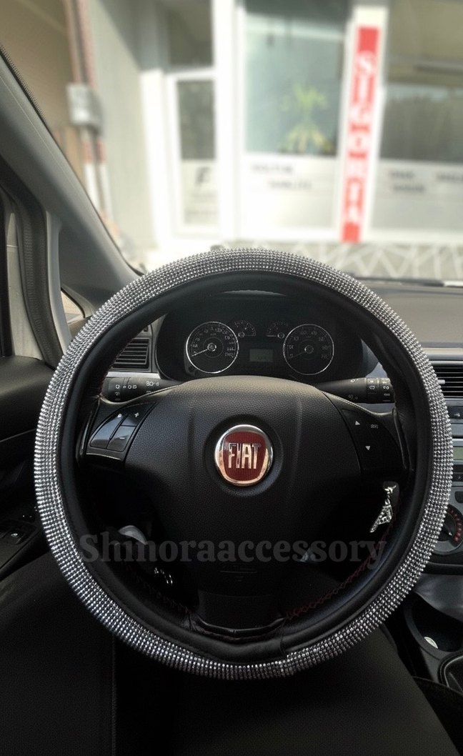 Taşlı tasarım gümüş direksiyon kılıfı - Görsel 2