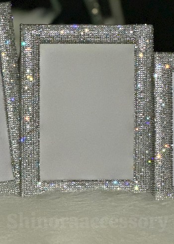 Taşlı tasarım gümüş fotoğraf çerçevesi - Görsel 2