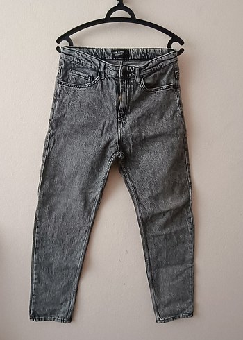 Gri Midi Kadın Denim Pantolon