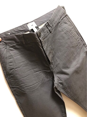 30 Beden gri Renk H&M Gri Keten Pantolon