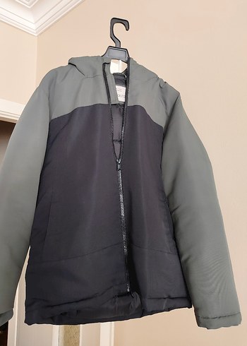 Erkek çocuk mont haki-siyah renk - Görsel 6