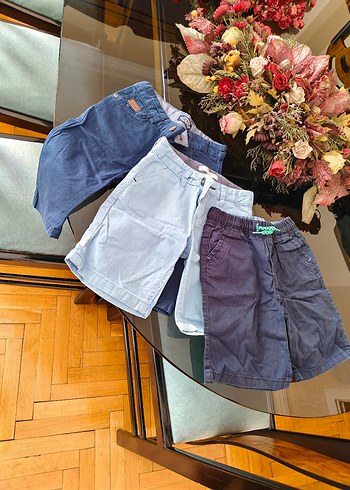 3 parça geniş Kesim Erkek çocuk 3-4 yaş  Şortlar Kemerli - Görsel 2