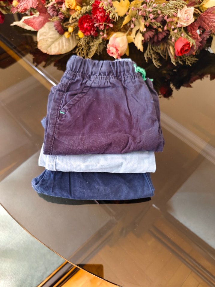 3 parça geniş Kesim Erkek çocuk 3-4 yaş  Şortlar Kemerli - Görsel 4