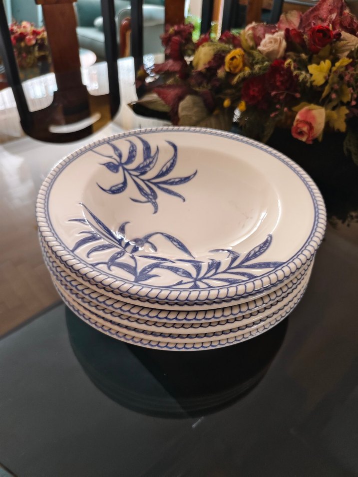 Mavi Desenli Seramik Tabak 6 adet - Görsel 2