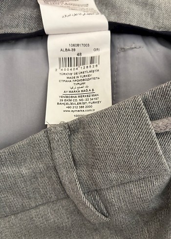 Gri Pamuklu Kemerli Erkek Pantolon - Görsel 5