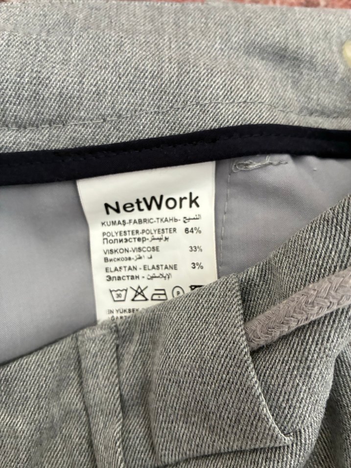 Gri Pamuklu Kemerli Erkek Pantolon - Görsel 4