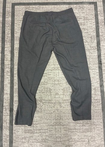 Regular Fit Gri Keten Erkek Pantolon - Görsel 3