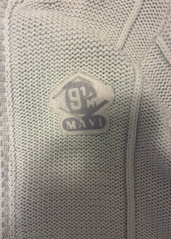 Gri Yüksek Yaka Örgü Erkek Hırka - Görsel 2
