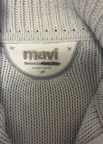 Gri Yüksek Yaka Örgü Erkek Hırka - Görsel 3