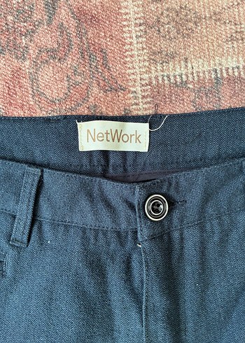 Erkek Lacivert Denim Rahat Kesim Pantolon - Görsel 2