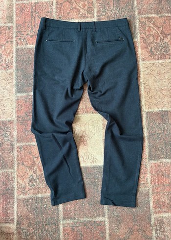Erkek Lacivert Denim Rahat Kesim Pantolon - Görsel 3