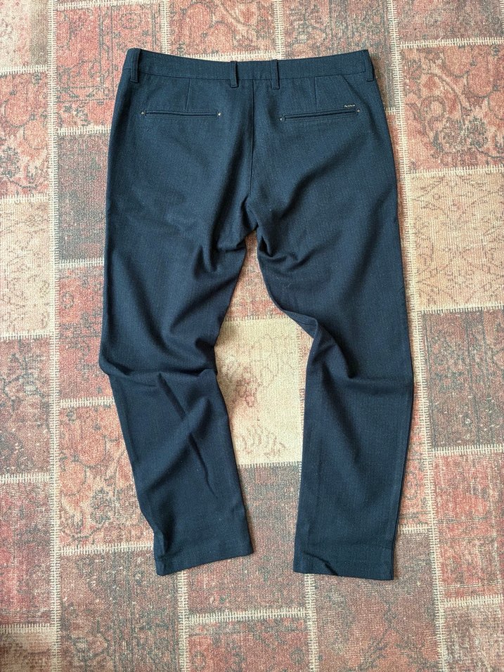 Erkek Lacivert Denim Rahat Kesim Pantolon - Görsel 3