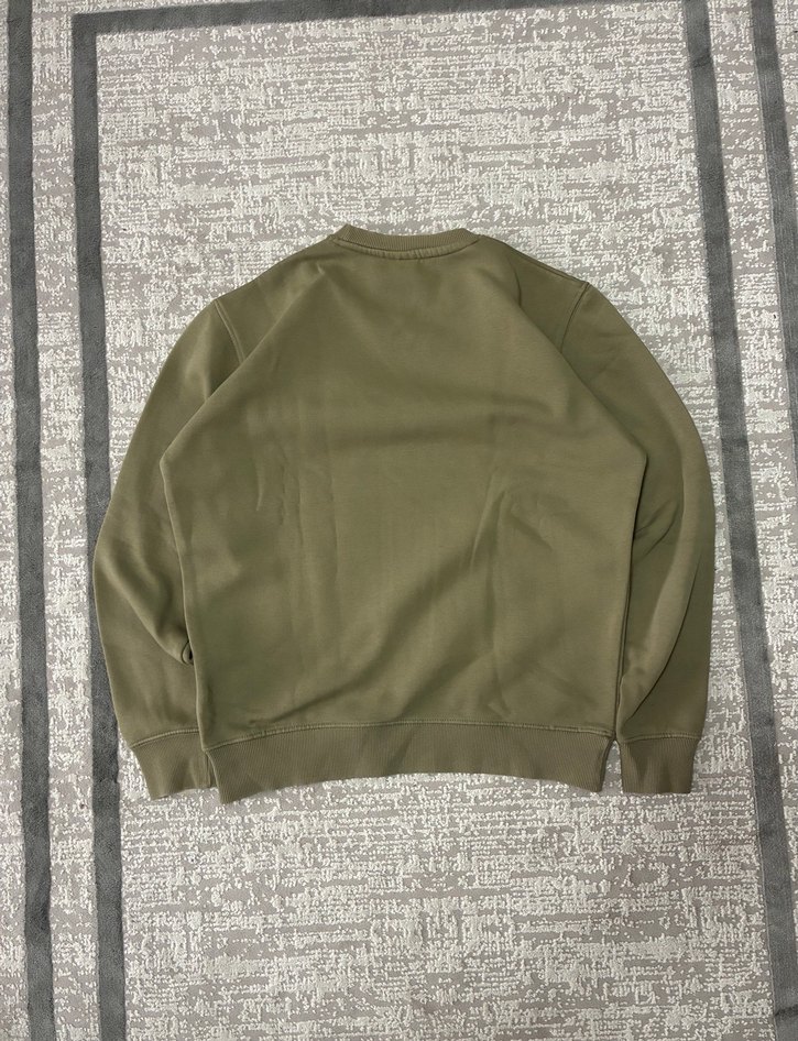 Erkek Haki Renkli Bisiklet Yaka Sweatshirt - Görsel 3