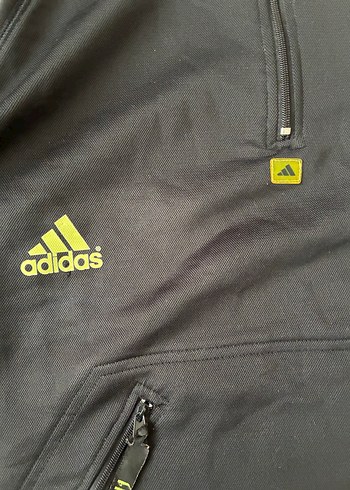 Adidas Siyah Sarı Fermuarlı Sweatshirt - Görsel 2