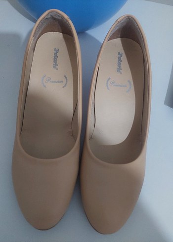 Bej Kadın Blok Topuklu Stiletto - Görsel 2