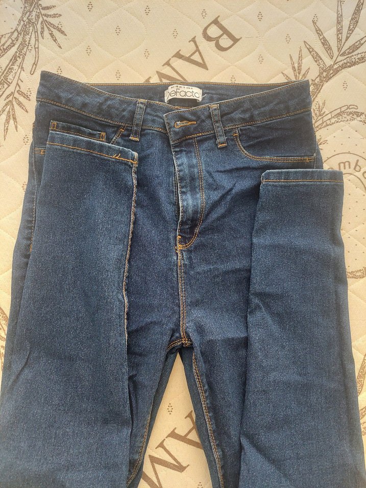 Kadın Mavi Dar Kesim Denim Jean - Görsel 2