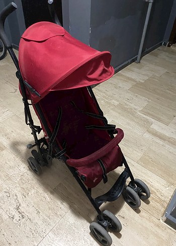 Koyu Kırmızı Bebek Arabası - Görsel 3