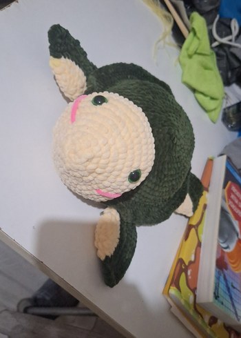 Yeşil Renkli Yumuşak Kaplumbağa Oyuncak . boyutu 30_35 cm - Görsel 2