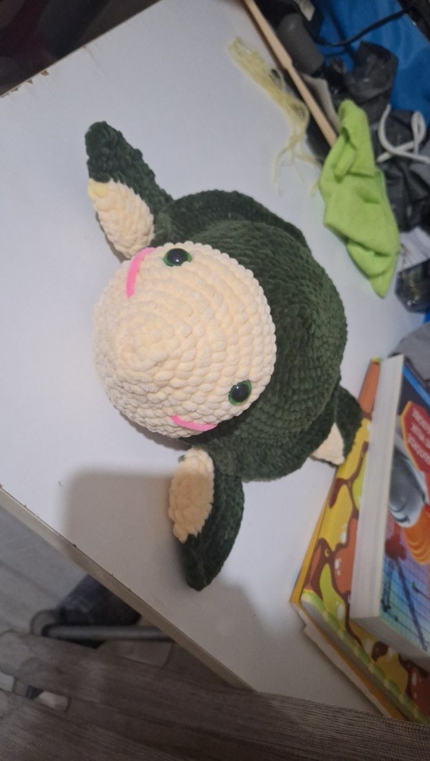 Yeşil Renkli Yumuşak Kaplumbağa Oyuncak . boyutu 30_35 cm - Görsel 2