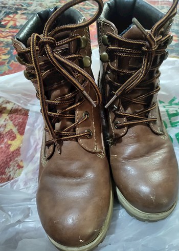 Kahverengi Deri Kadın Kar Botu - Görsel 5