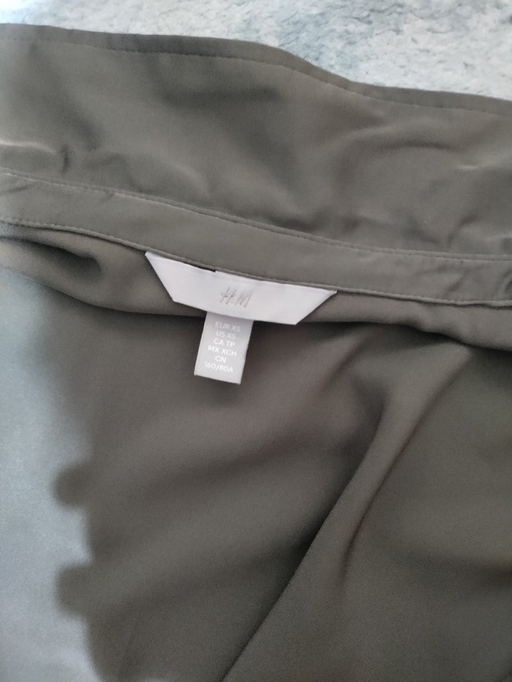 Haki Saten Gömlek - Görsel 2