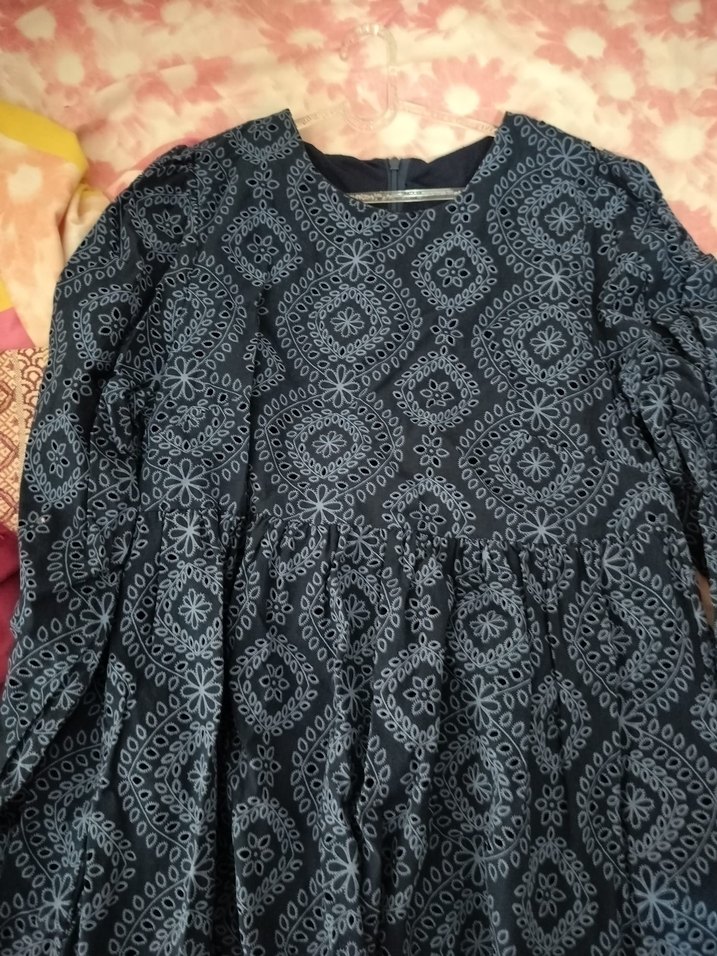 Lacivert Fisto midi elbise - Görsel 4