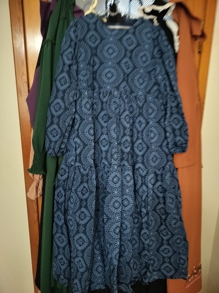 Lacivert Fisto midi elbise - Görsel 2