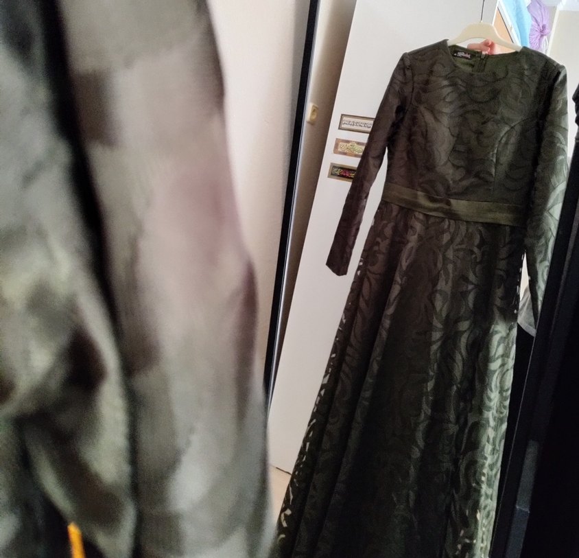 Vintage Yeşil Abiye Elbise - Görsel 4