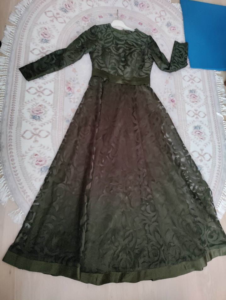 Vintage Yeşil Abiye Elbise - Görsel 2