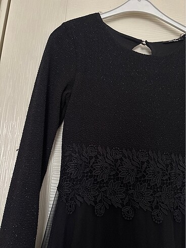 Parıltılı siyah abiye elbise - Görsel 4