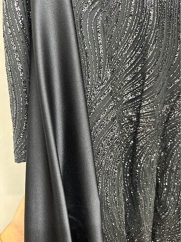 Gri Parıltılı Tesettür Abiye - Görsel 6