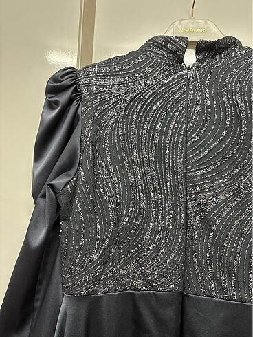 Gri Parıltılı Tesettür Abiye - Görsel 8