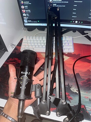 m-800 mikrofon+standı