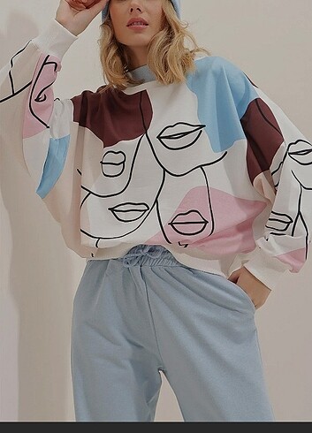 renkli sweatshirt