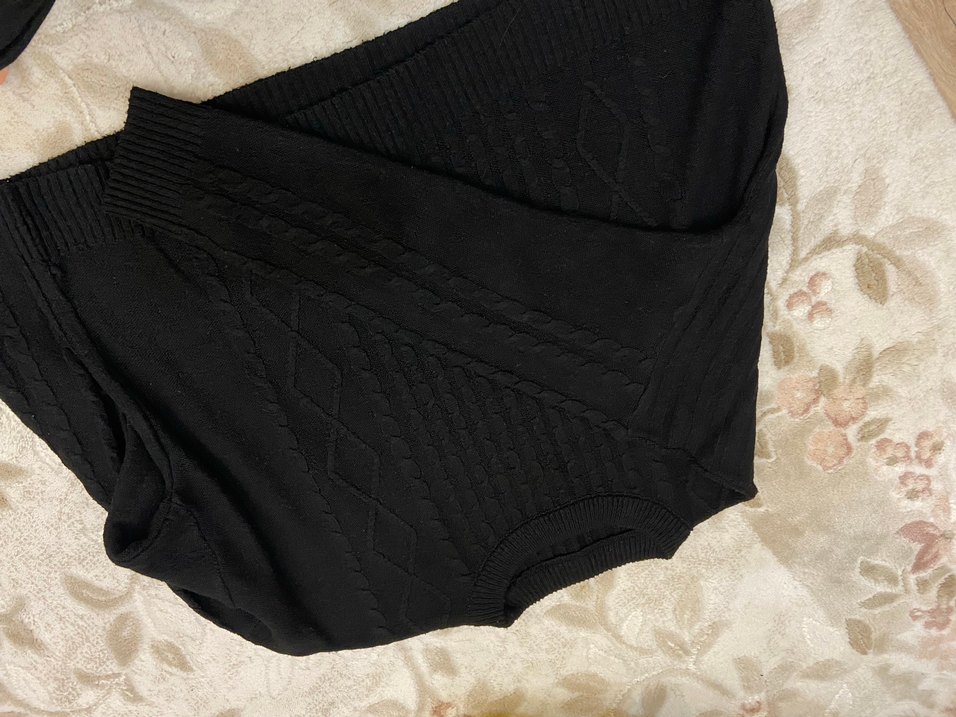 Siyah Örgü Kadın Triko - Görsel 2