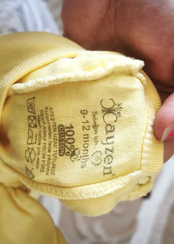 Carter's Sarı Kız Bebek V Yaka Fırfırlı Elbise